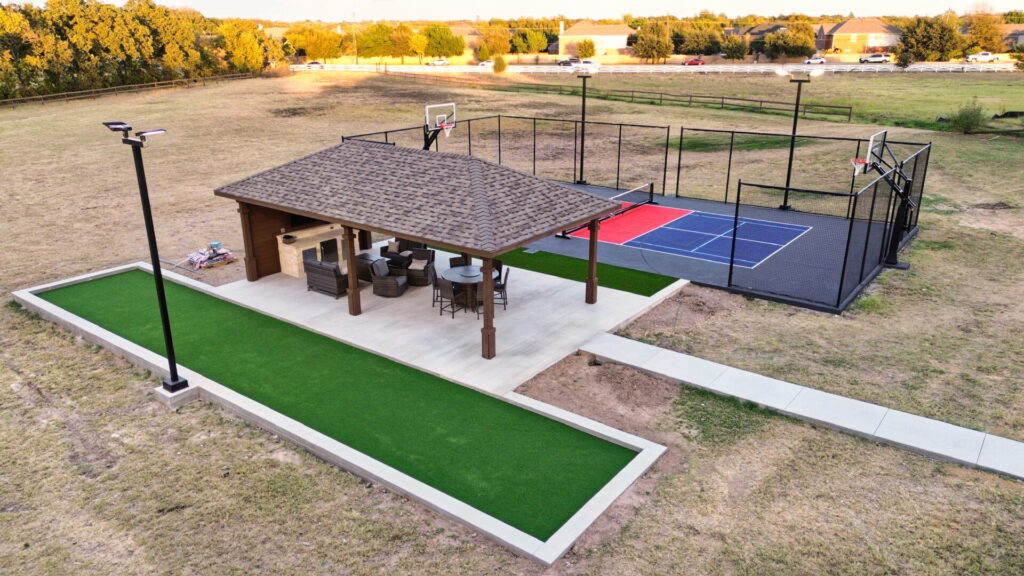 athletic turf installation