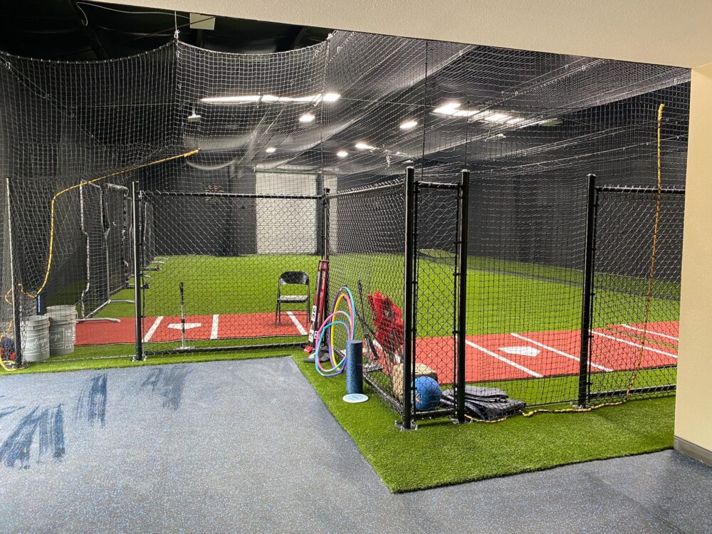 Indoor batting cage turf